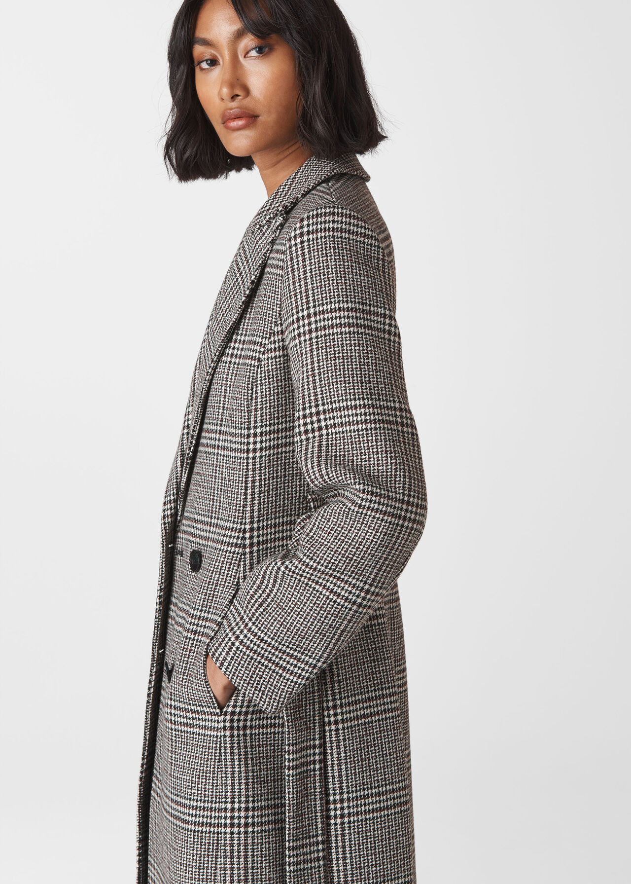 Multicolour Penelope Belted Check Coat WHISTLES