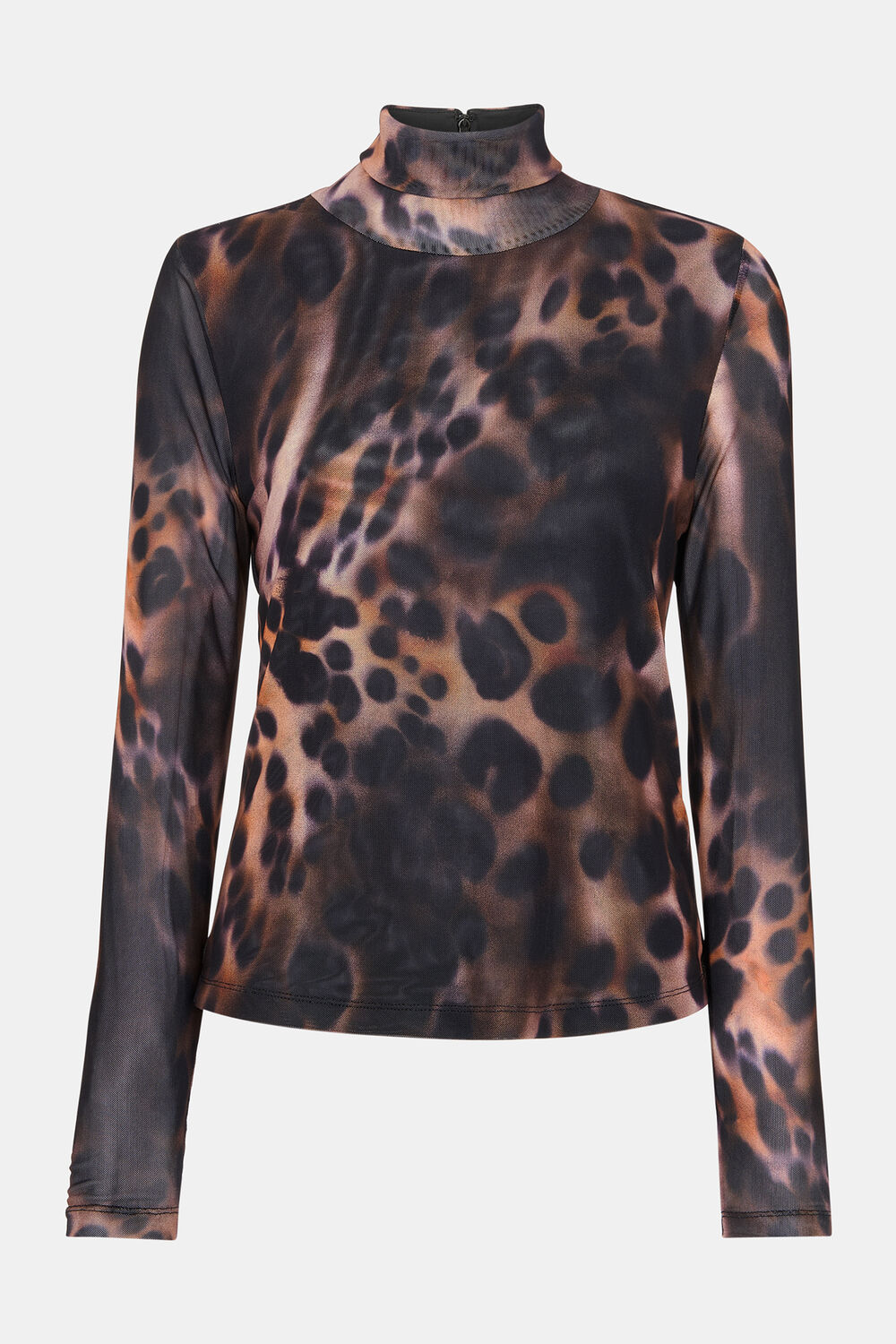 Misty Leopard Mesh Top