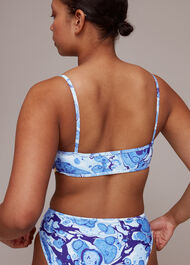 Marble Print Bikini Top