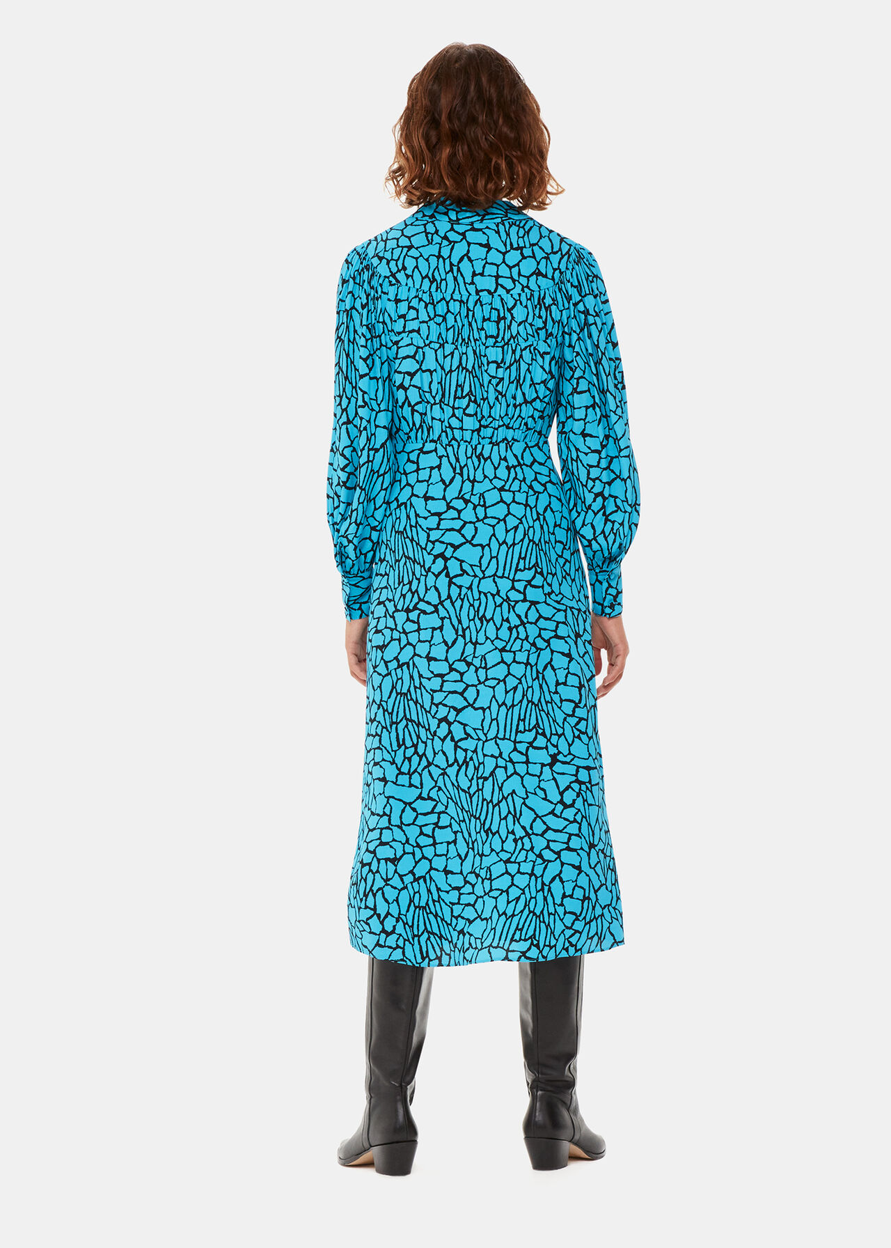 Terrazzo Print Midi Dress