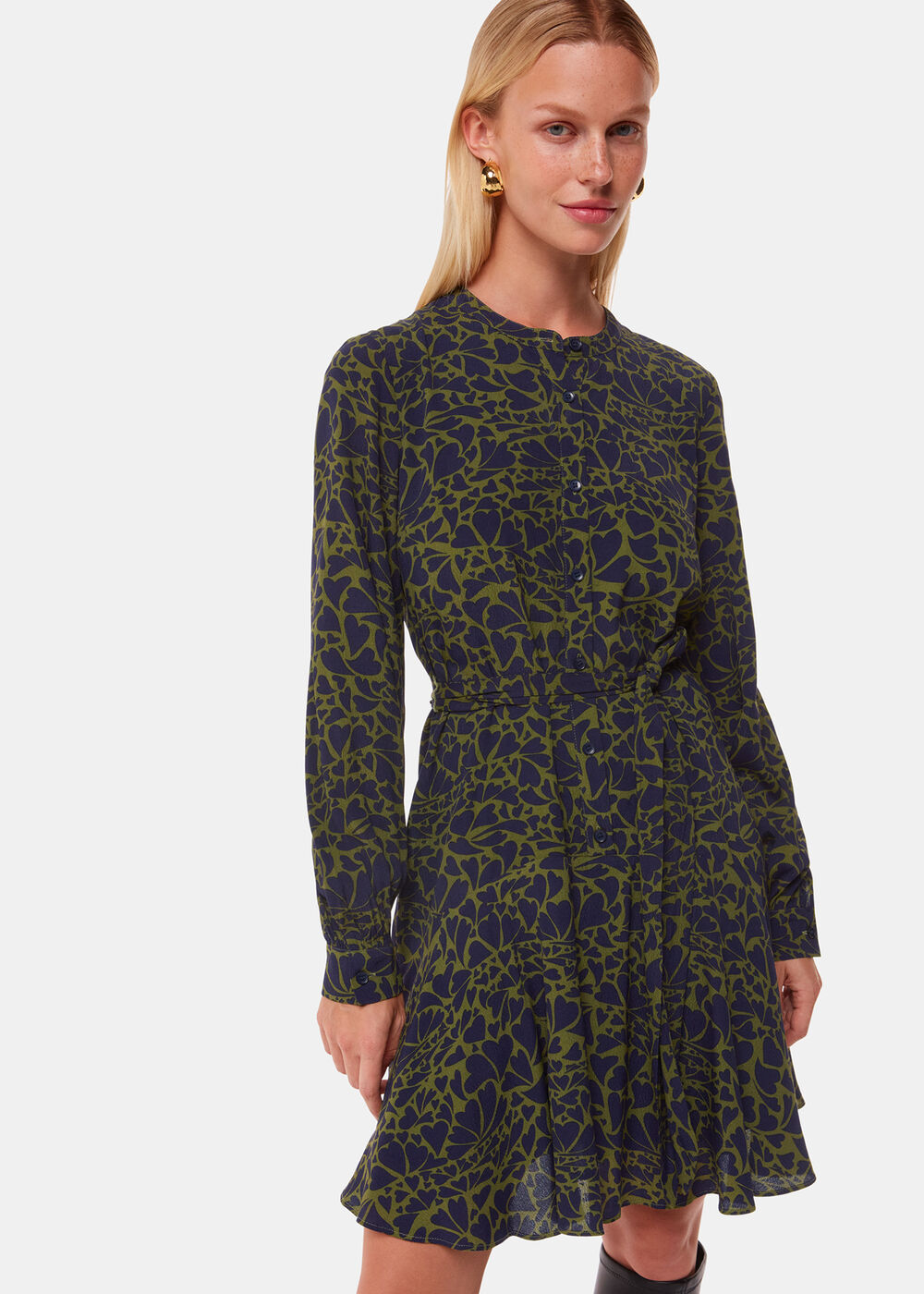 Abstract Petal Flippy Dress