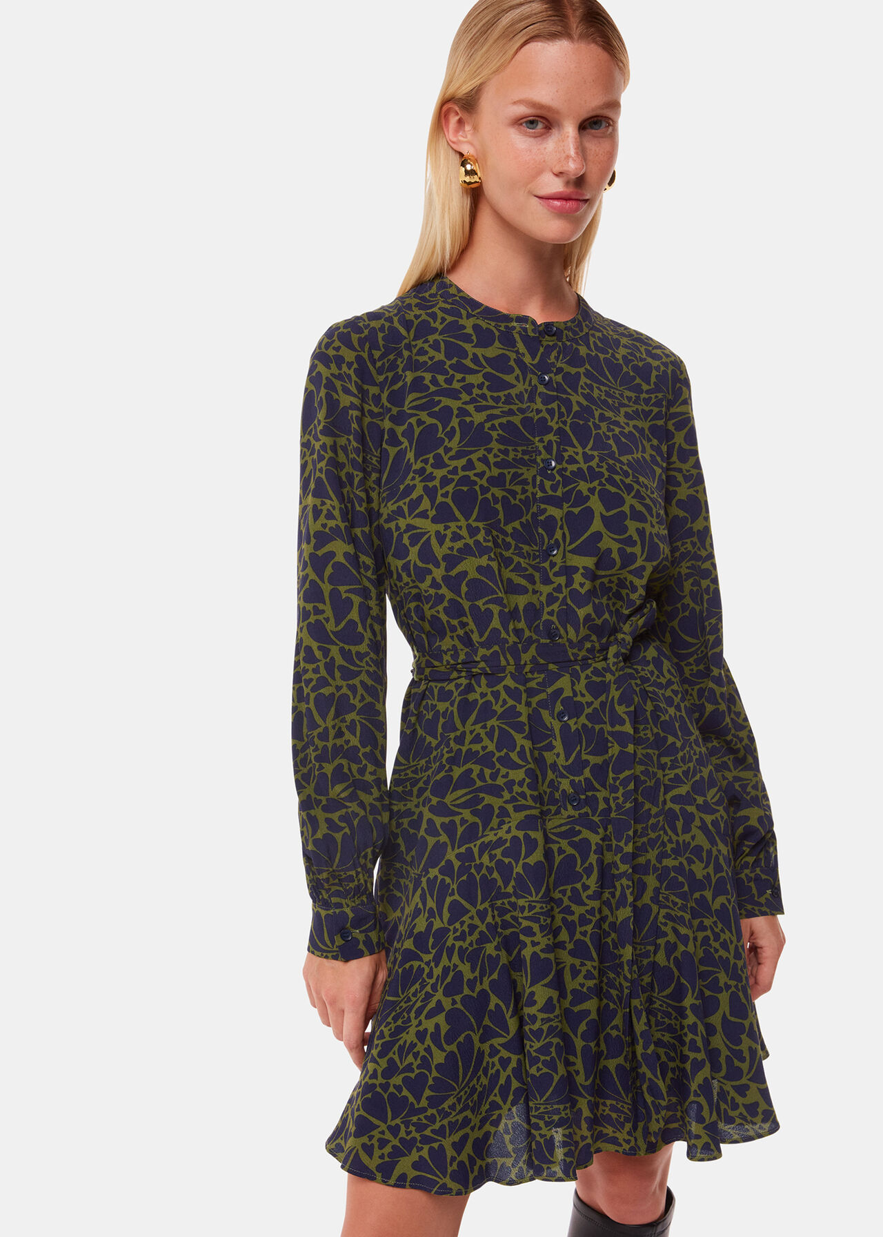 Abstract Petal Flippy Dress