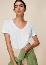 Sophie V Neck Cotton Tshirt