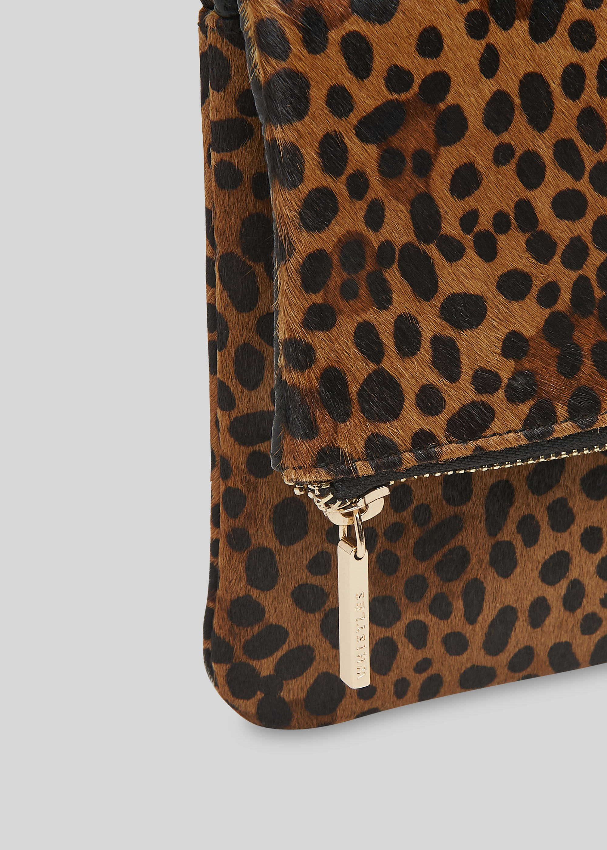 Leopard print clearance foldover clutch