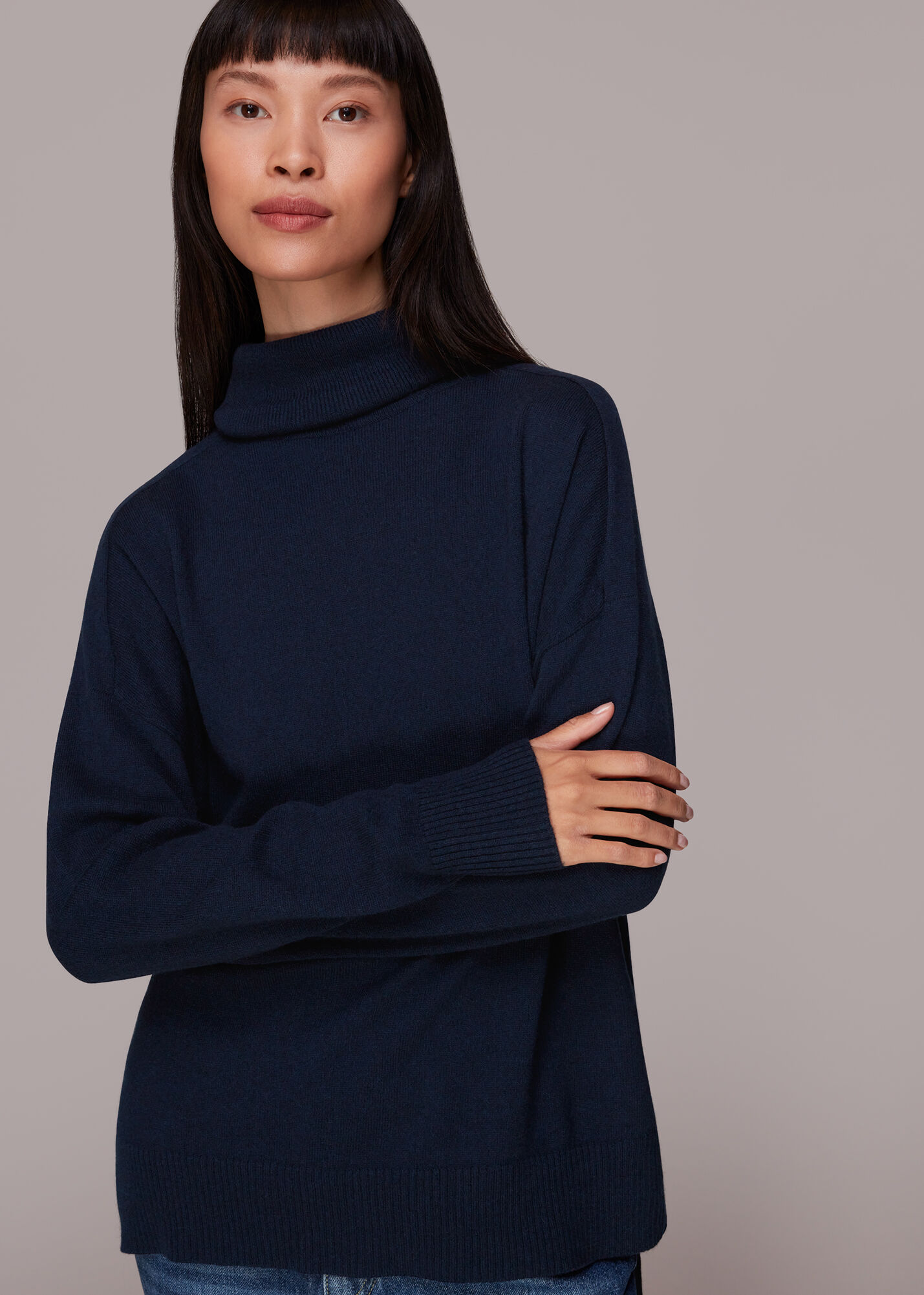 Womens navy new arrivals cashmere jumper