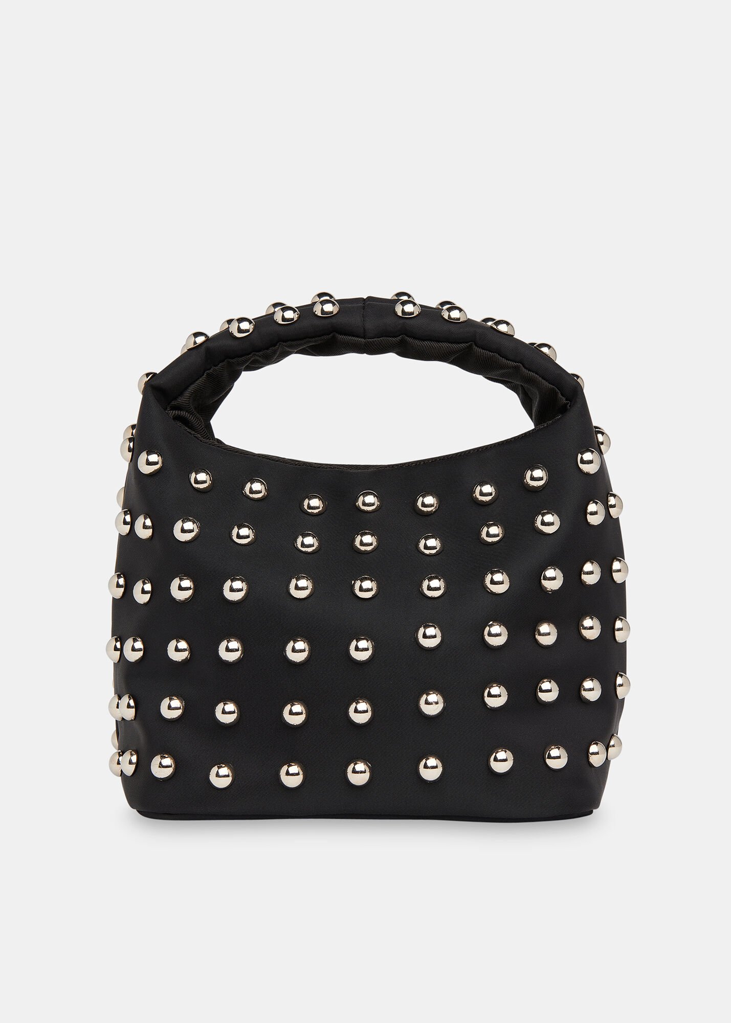 Black studded handbag sales