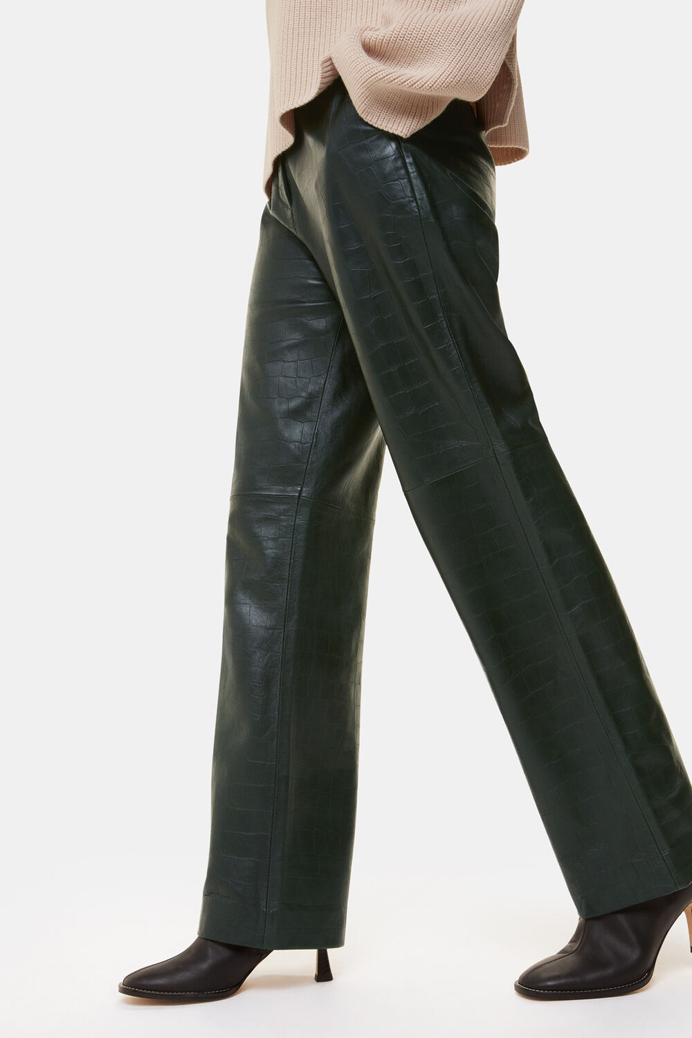 Delia Croc Leather Trouser