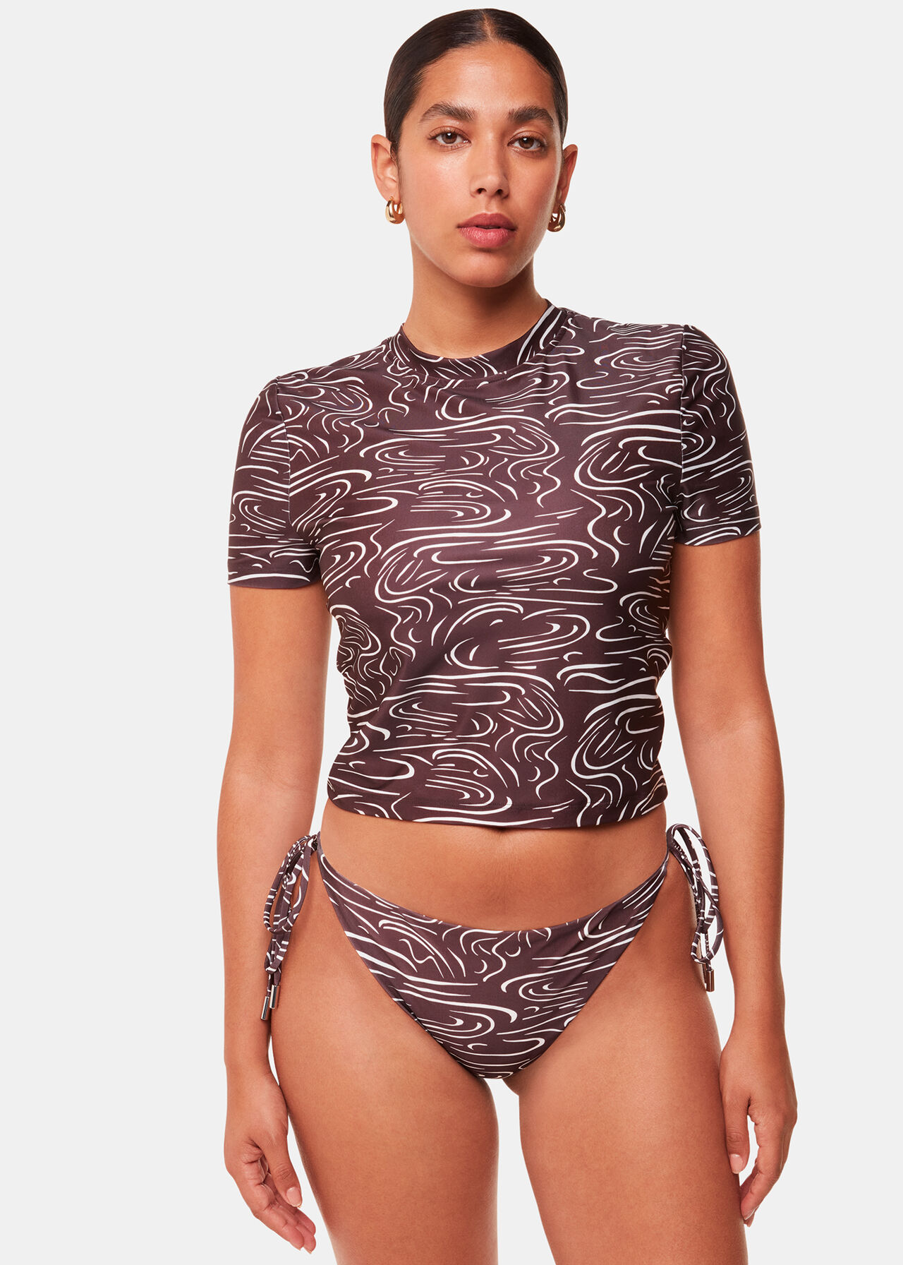 The Longing Wave Print Bikini Brief