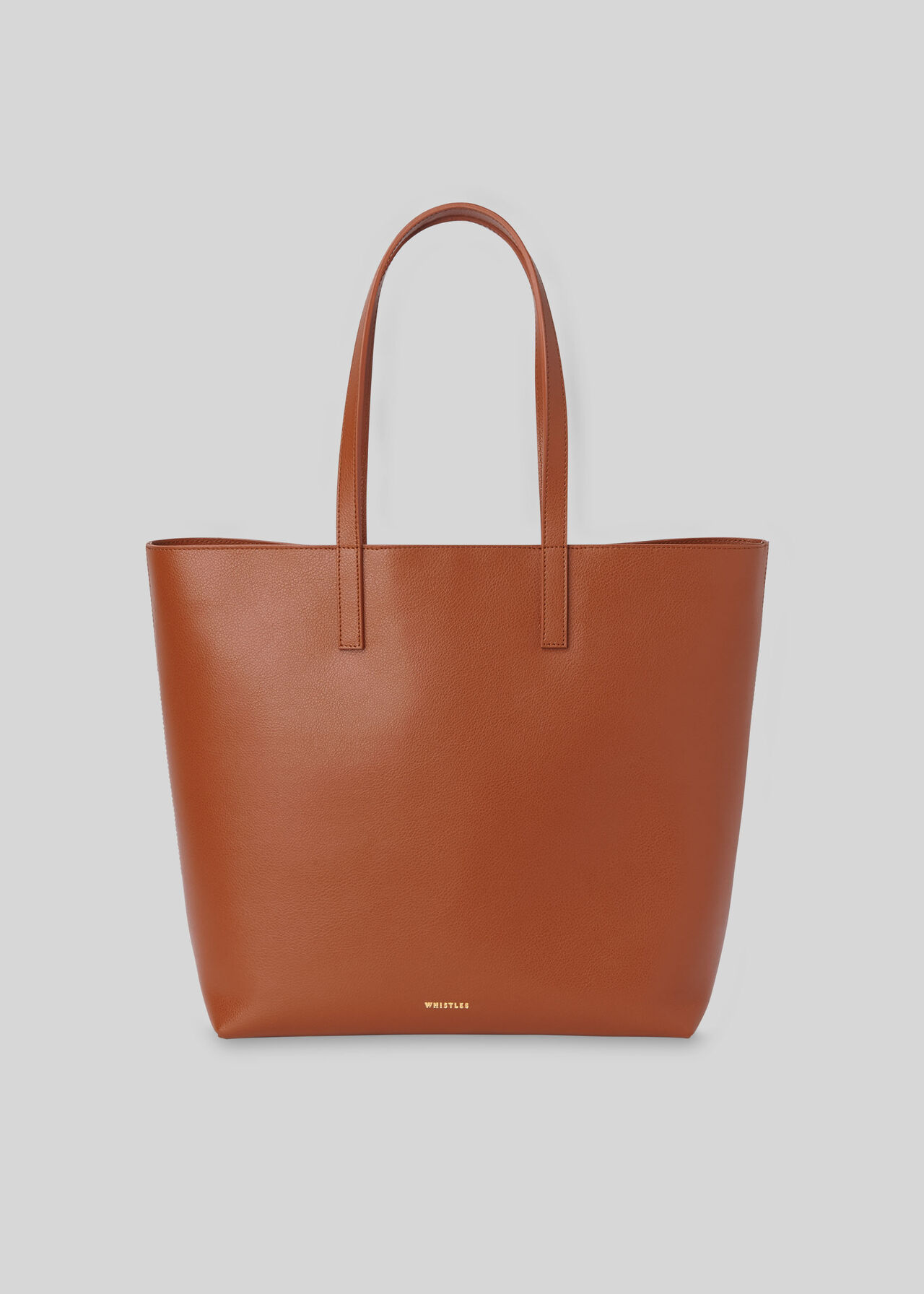 Denmark Unlined Leather Tote Tan