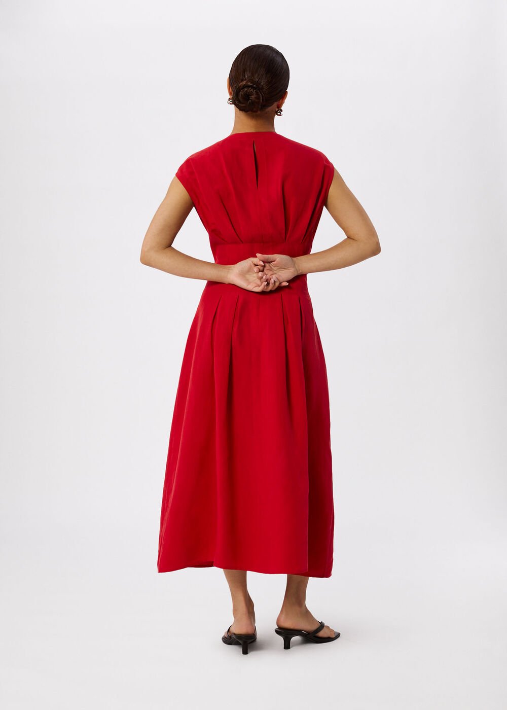 Petite Panel Linen Blend Dress