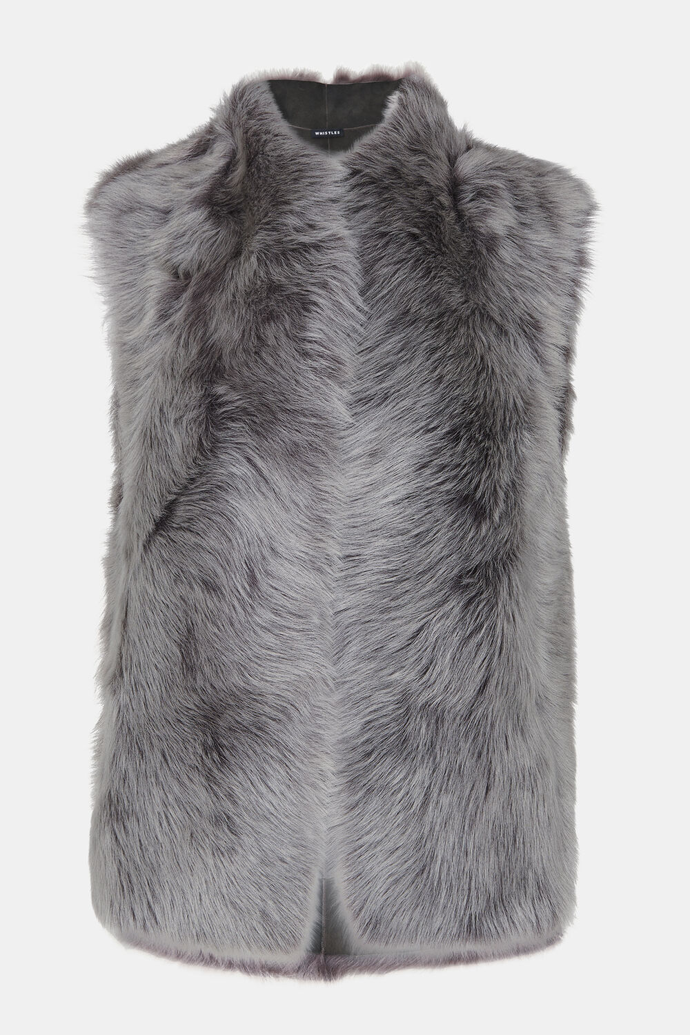 Grey Short Toscana Sheepskin Gilet