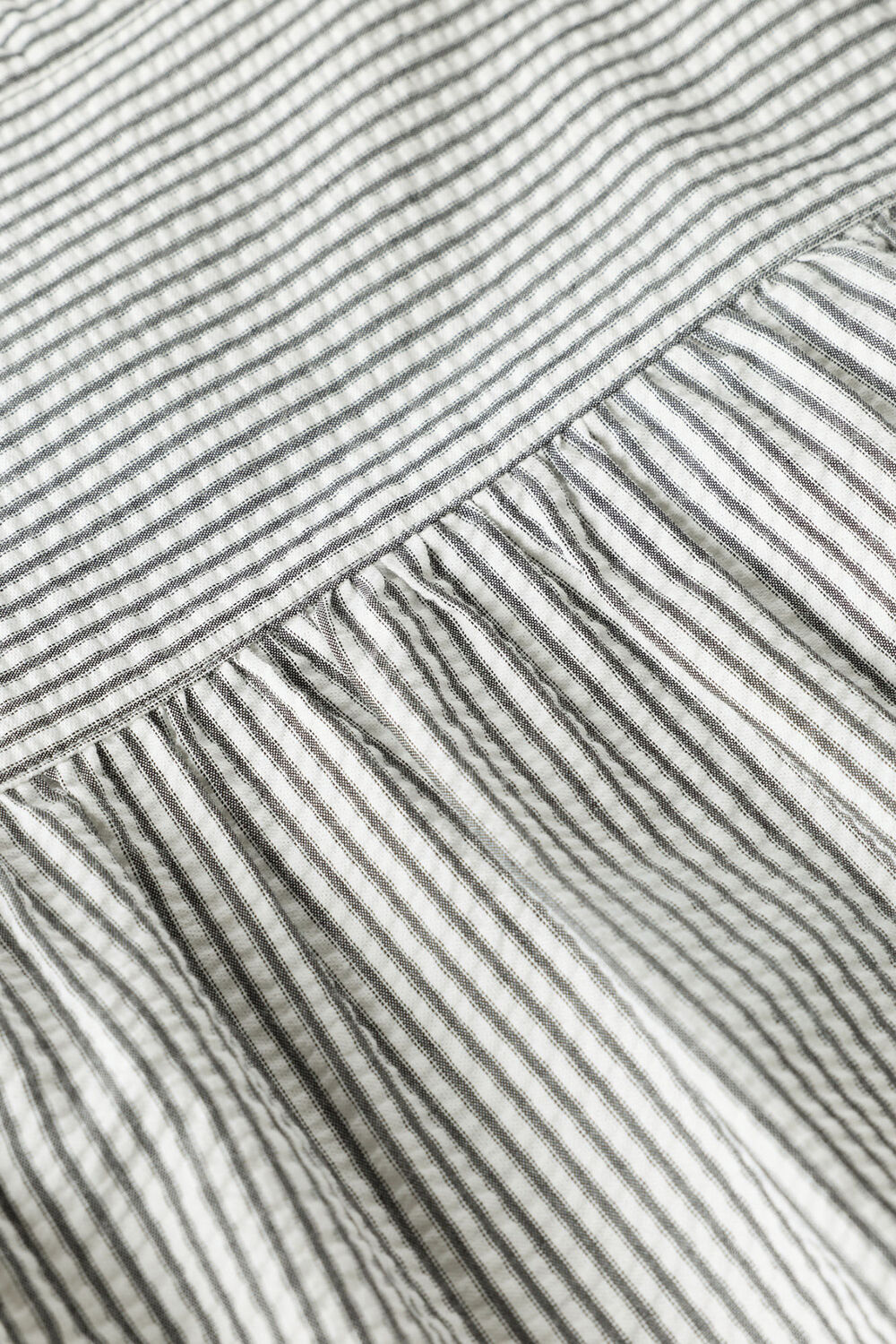 White Seersucker Stripe Shirt