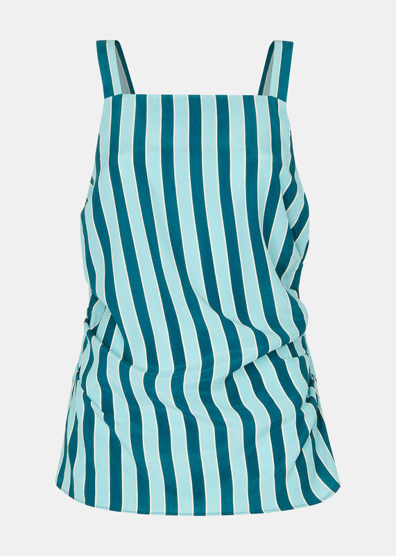 Teal Emily Tonal Stripe Top