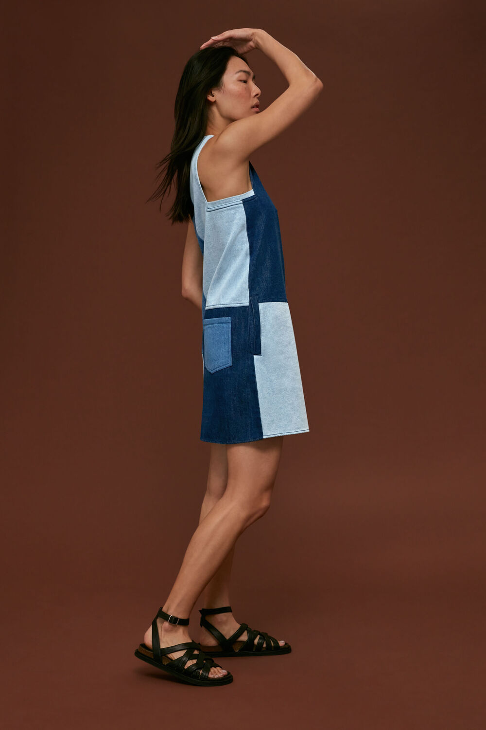 Patchwork Denim Dress