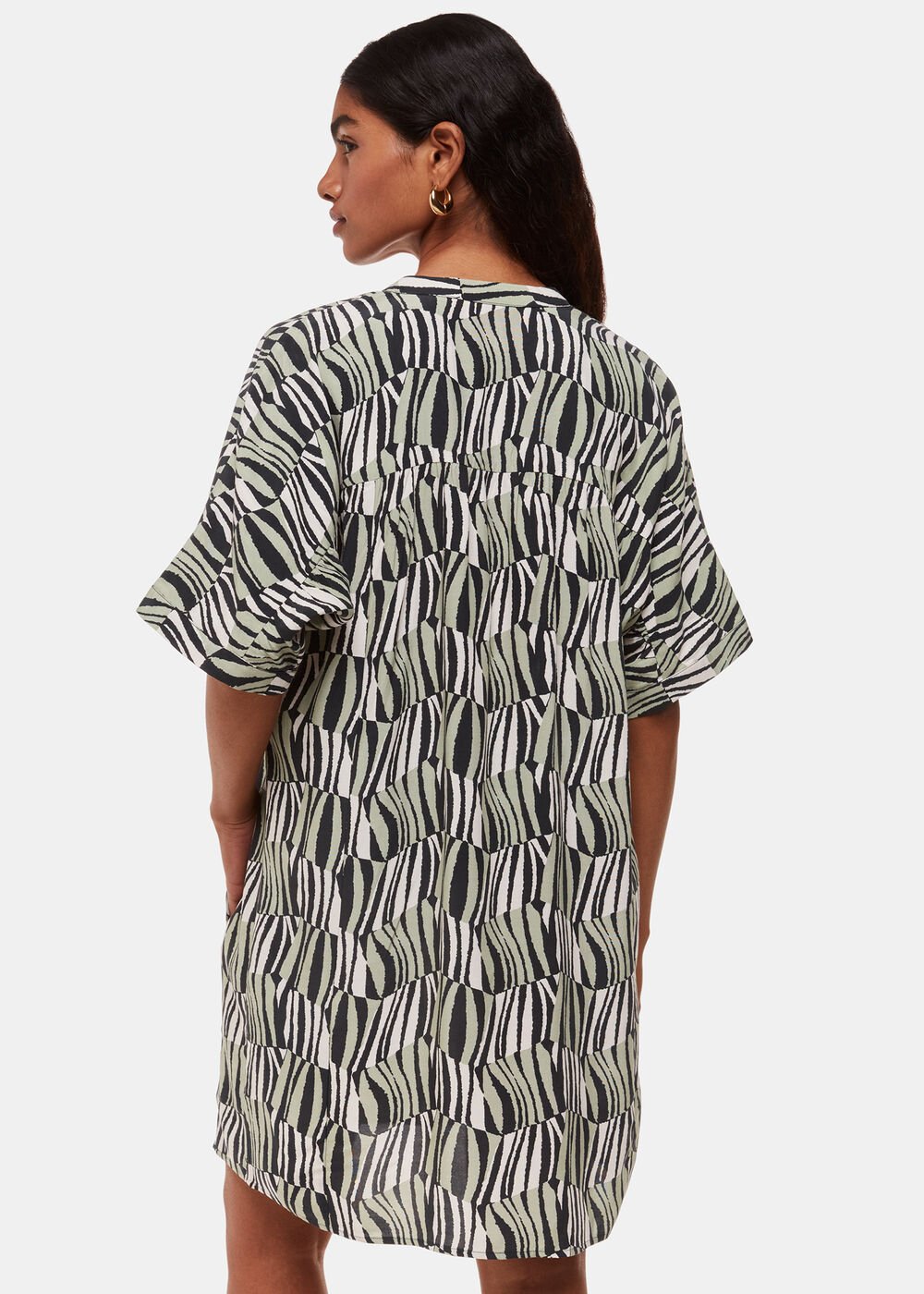 Petite Checkerboard Tiger Print Dress