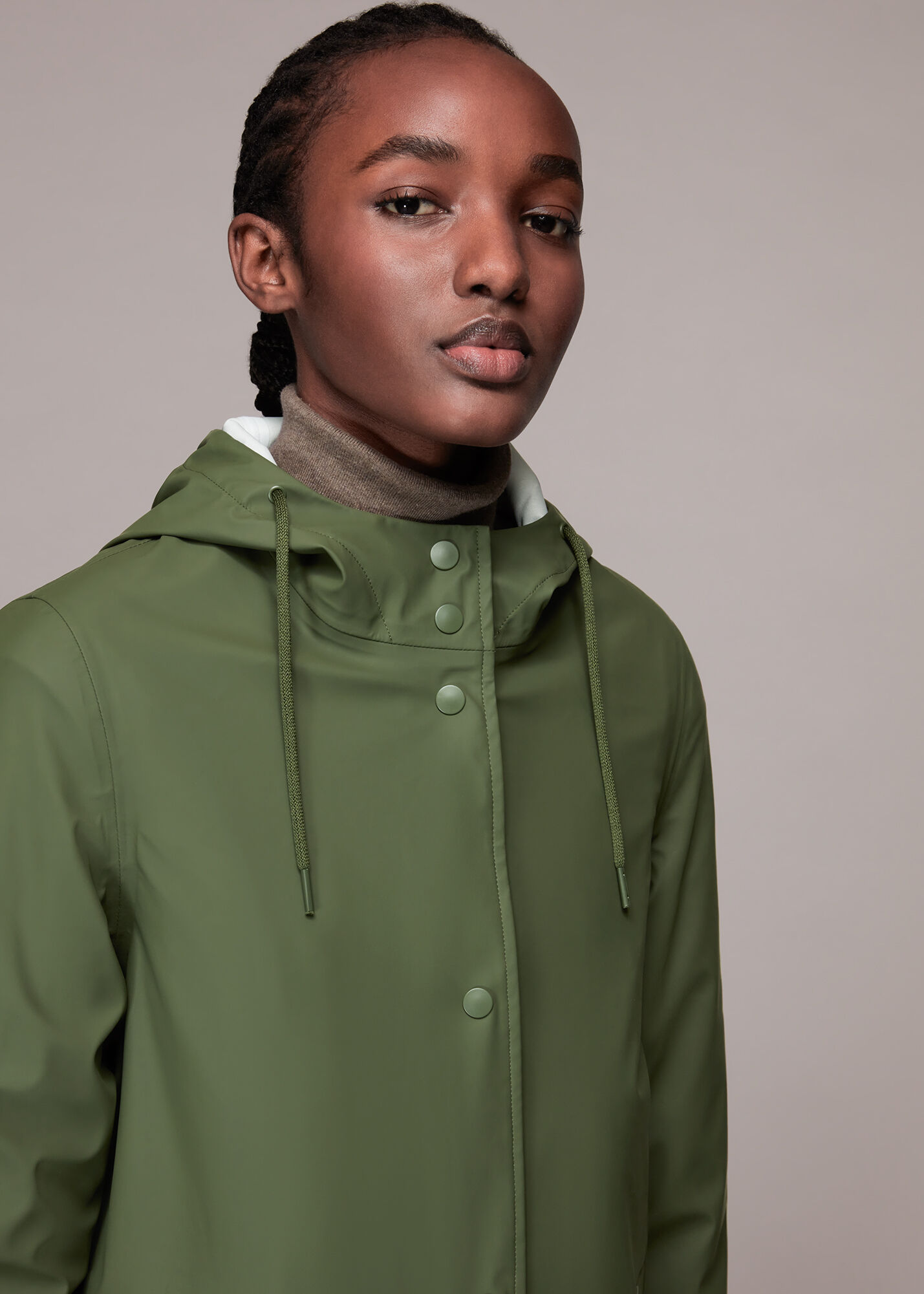Khaki green sale raincoat
