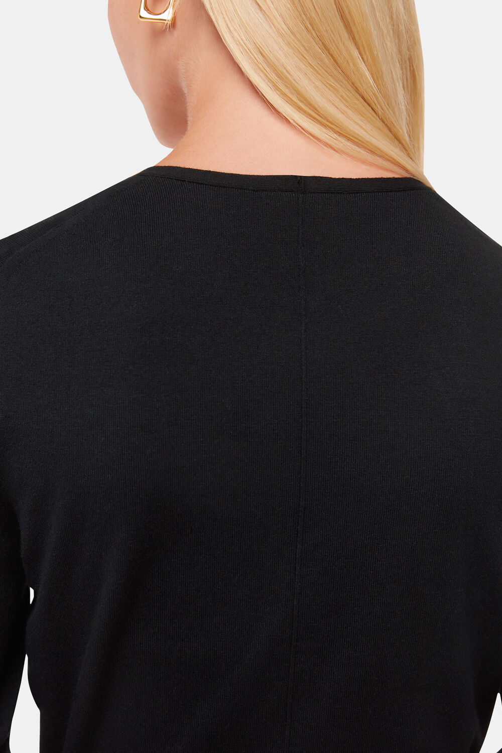 Black Mila V Neck Knit