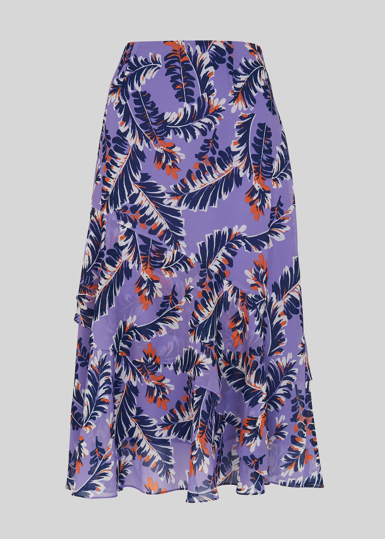 Josephine Print Frill Skirt Purple/Multi