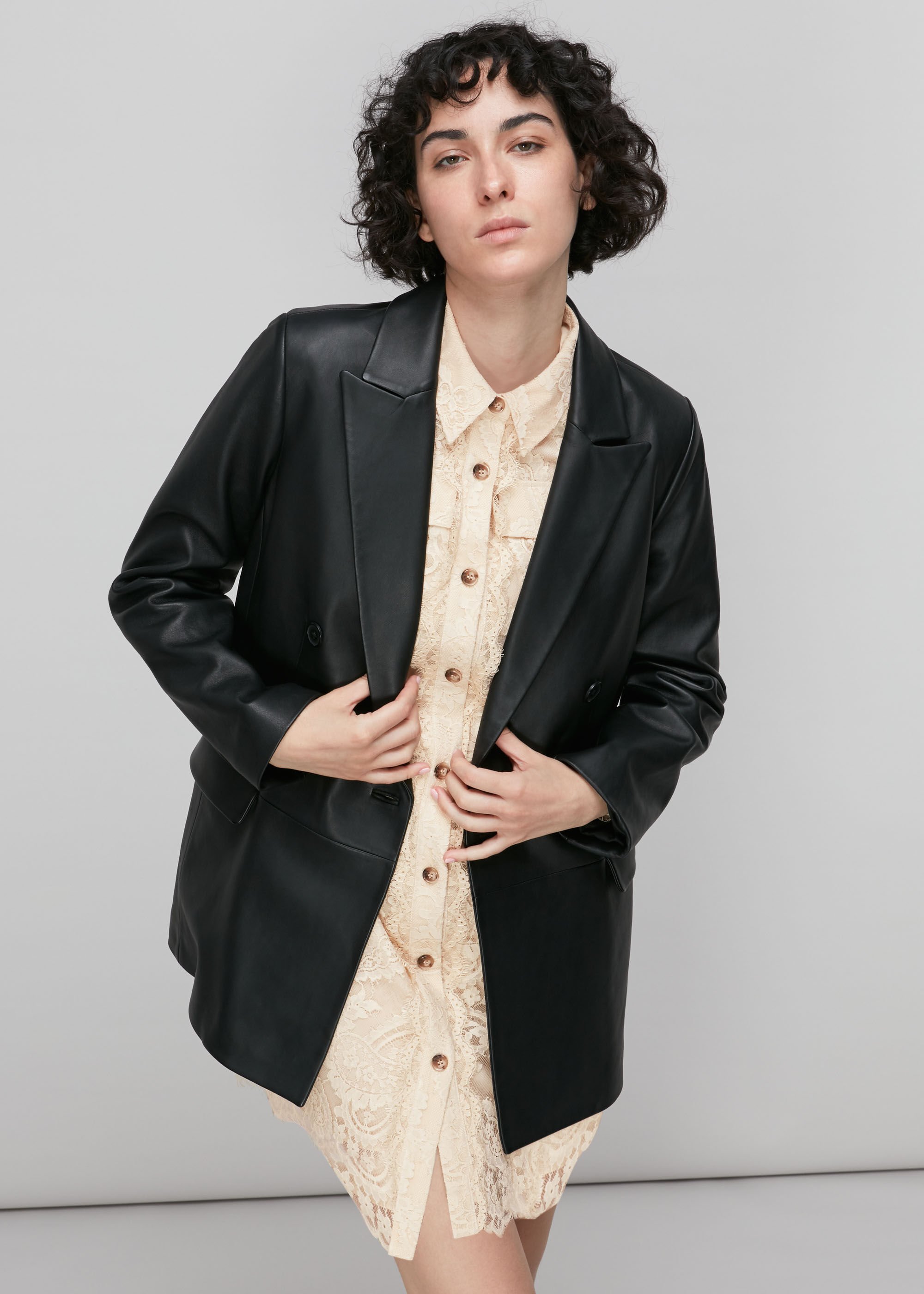 Neutral Lace Shirt Dress | WHISTLES | Whistles US |