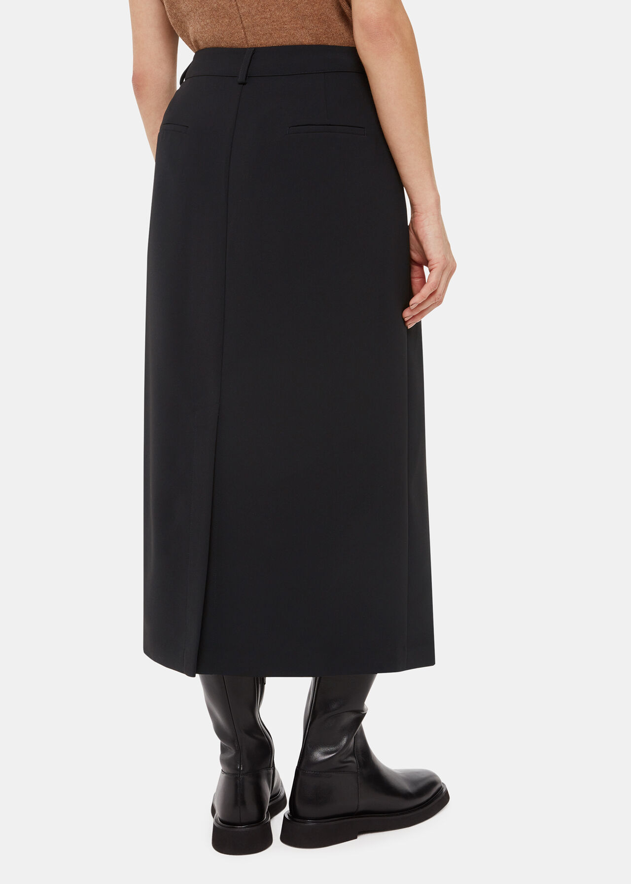 Petite Abigail Tailored Midi Skirt