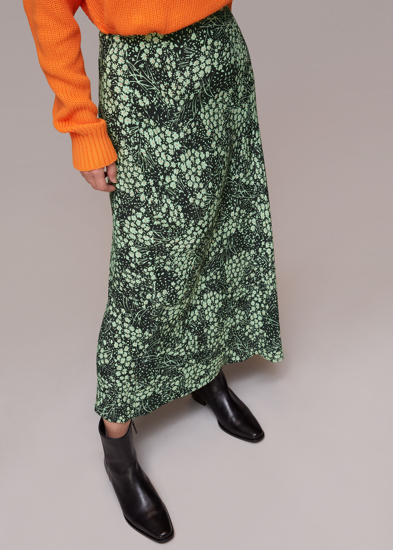 Daisy Meadow Bias Cut Skirt