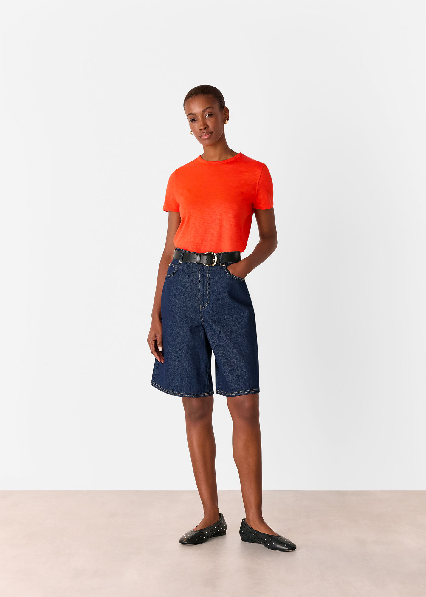 Red Posie Double Trim Tee | WHISTLES | Whistles UK |