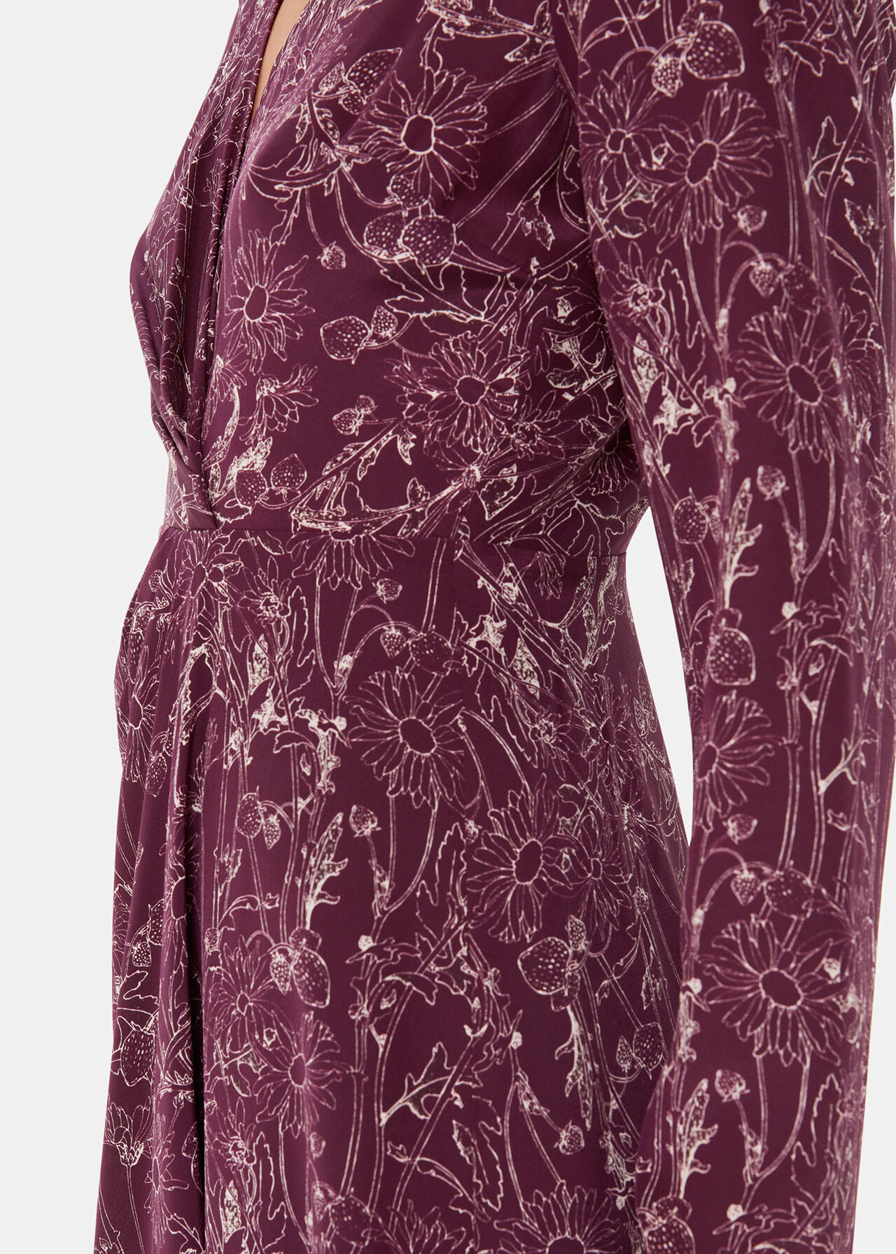 Strawberry Plant Silk Dress