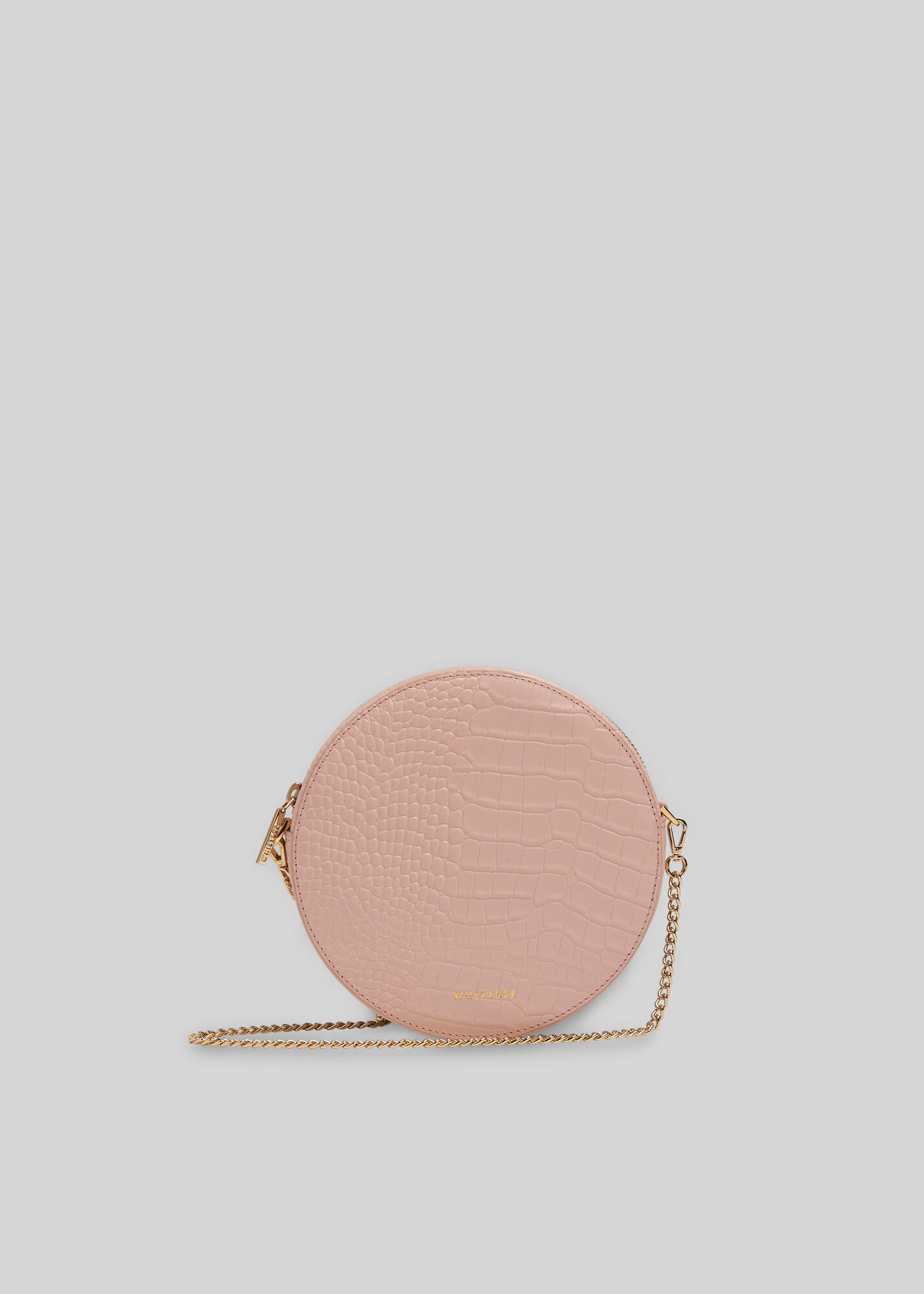 Pale Pink Brixton Circular Crossbody Bag WHISTLES Whistles US