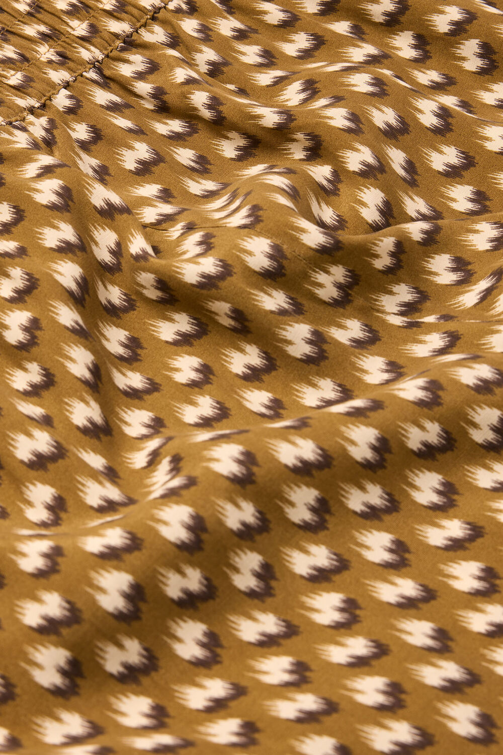 Khaki Petite Ikat Spot Crop Trouser