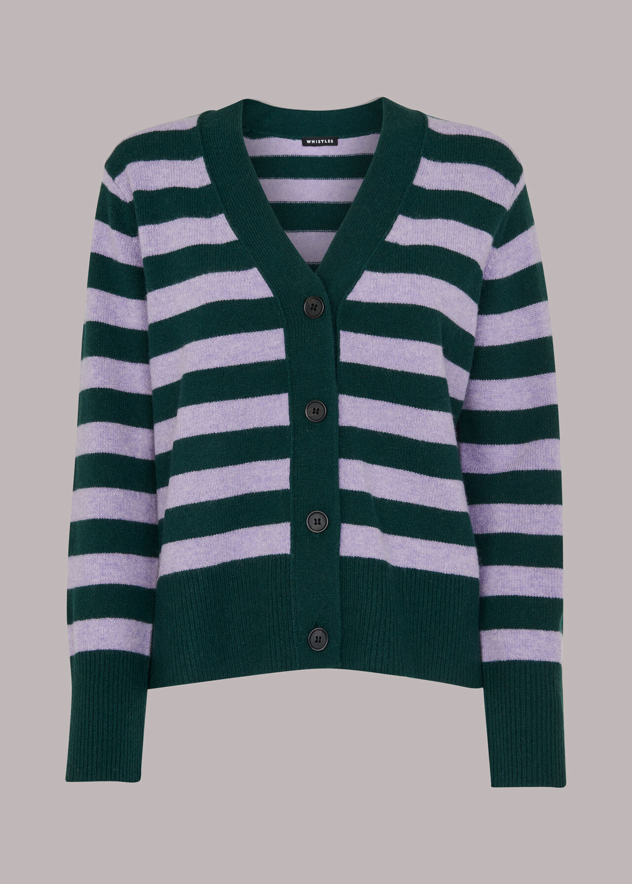 Stripe Wool Cardigan