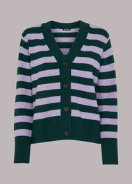 Stripe Wool Cardigan