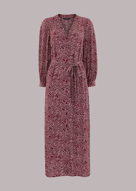 Pink Rough Weave Lizzie Midi Dress