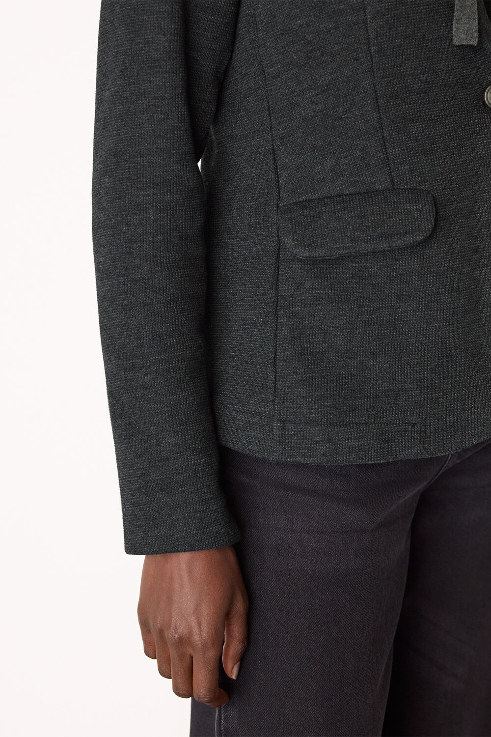 Dark Grey Slim Jersey Jacket