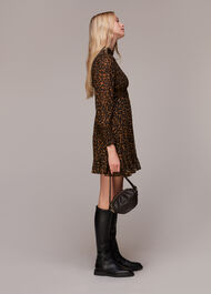 Classic Leopard Shirred Dress