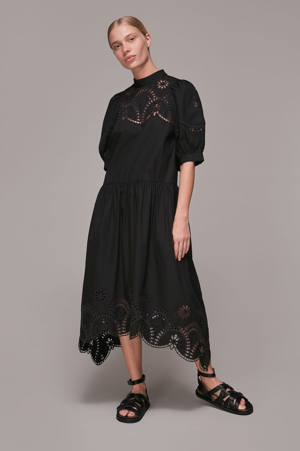 Broderie Cutwork Poplin Dress