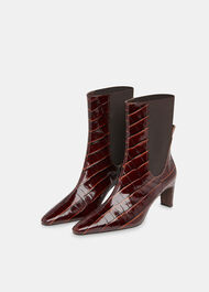 Darla Croc Heeled Boot