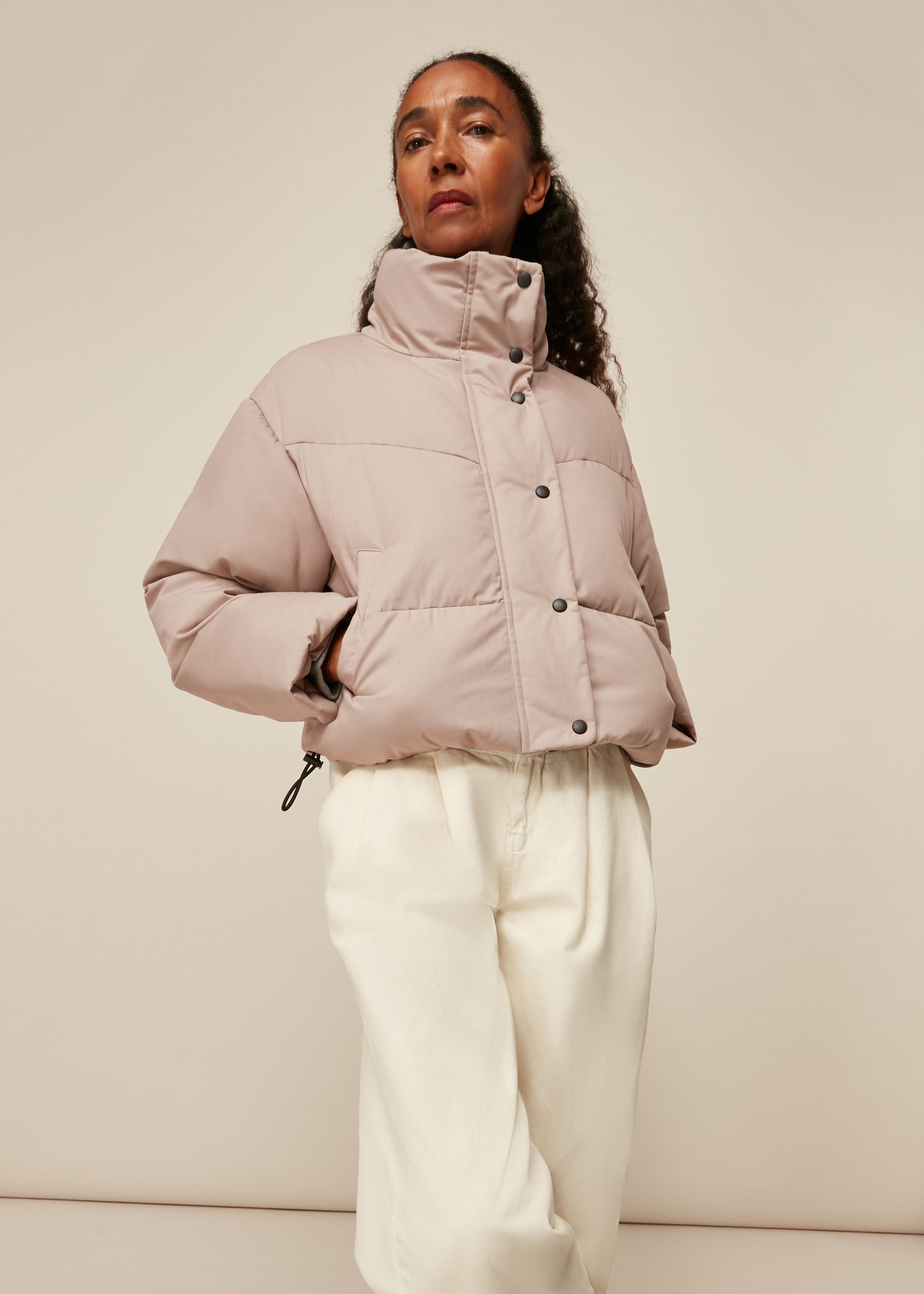 womens stone puffer coat