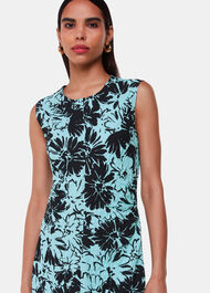 Pansy Print Textured Dress