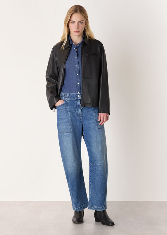 Denim Pocket Detail Cotton Shirt