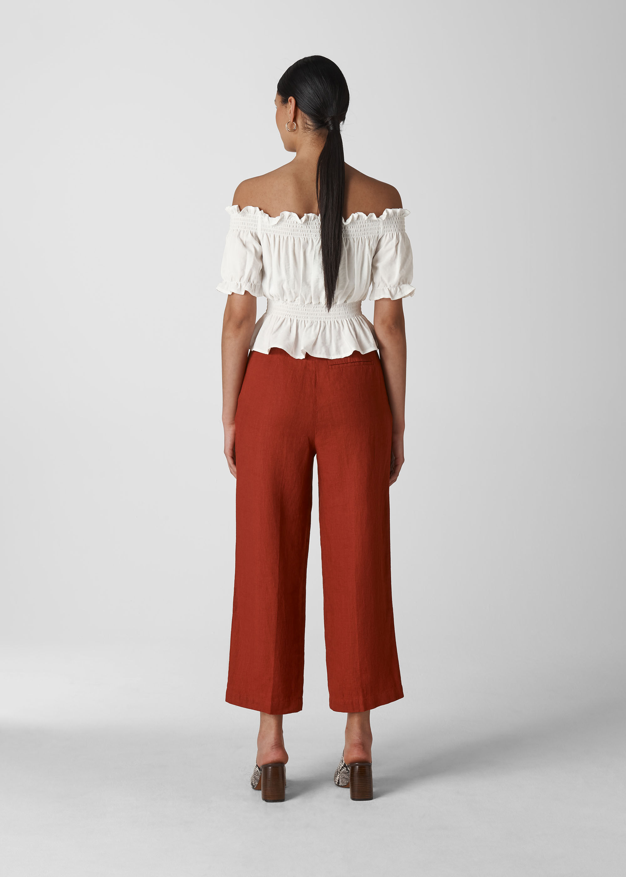 Ivory shop bardot top