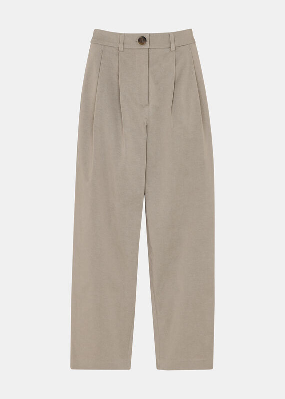 Taupe Bethany Barrel Leg Trouser