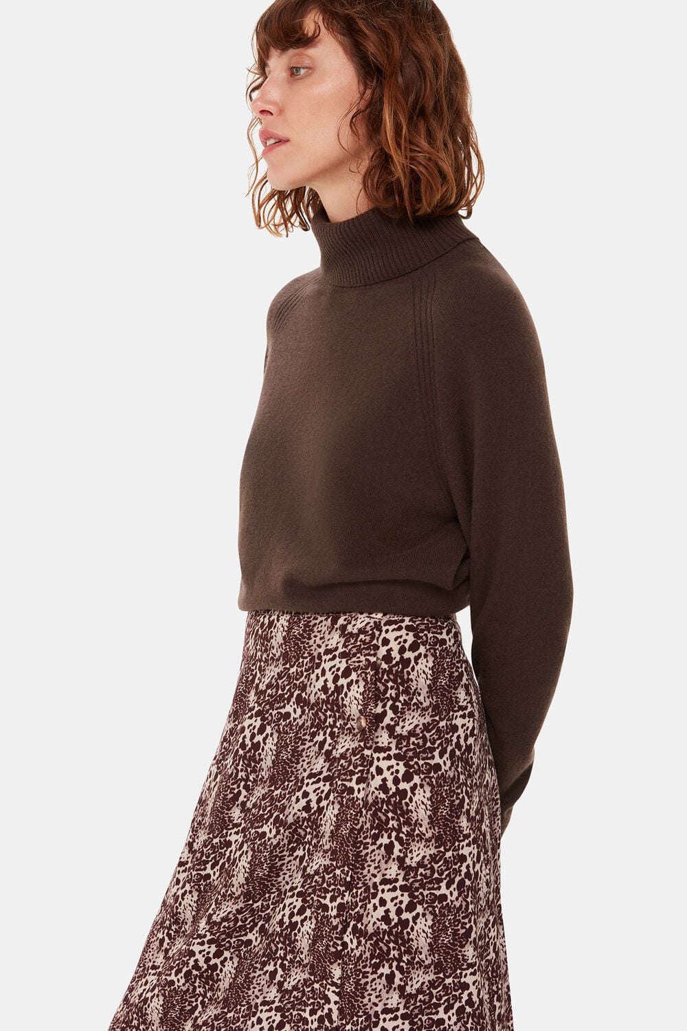 Micro Leopard Print Wrap Skirt