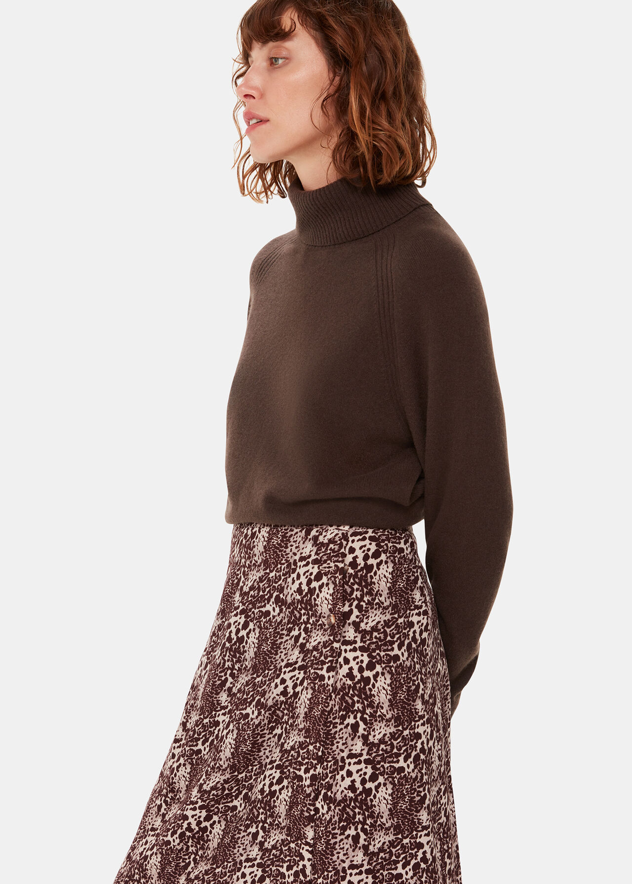 Micro Leopard Print Wrap Skirt