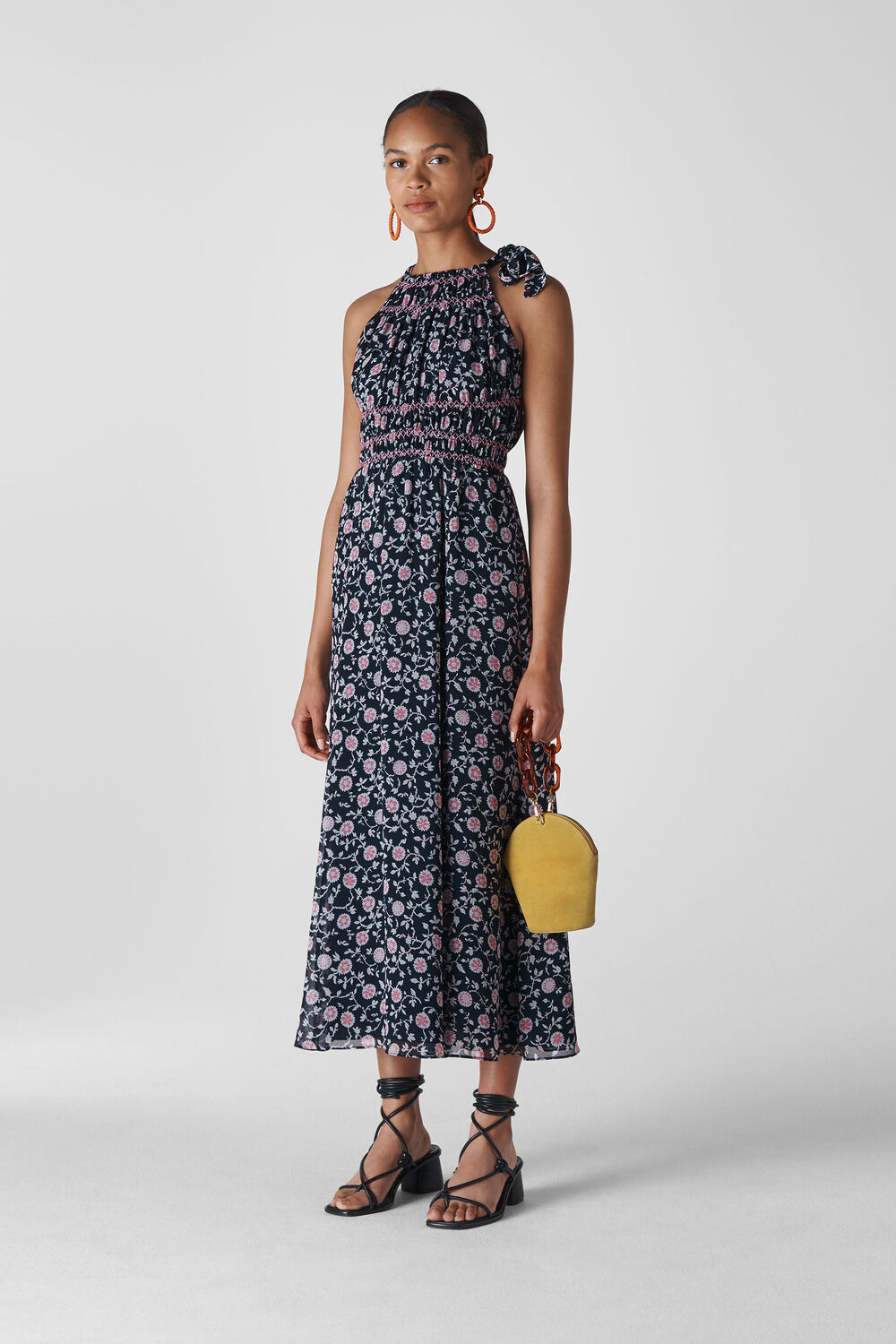 Marsha Print Midi Dress Blue/Multi