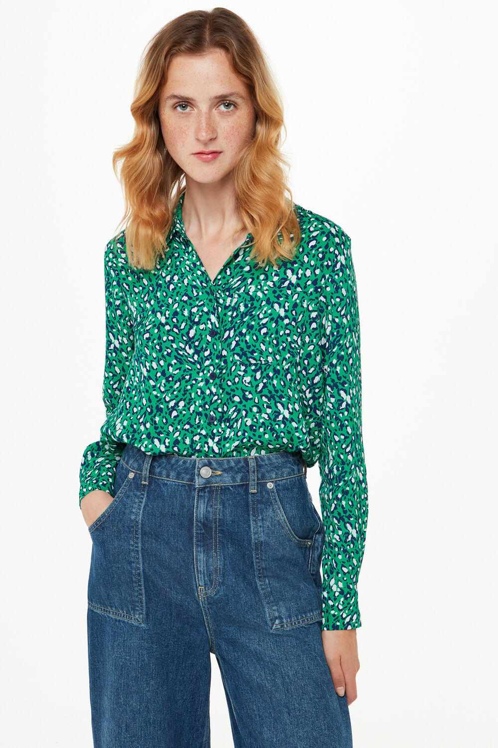 Flowing Leopard Print Shirt