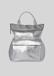 Metallic Verity Backpack Silver