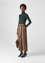Check Wide Leg Trouser Multicolour