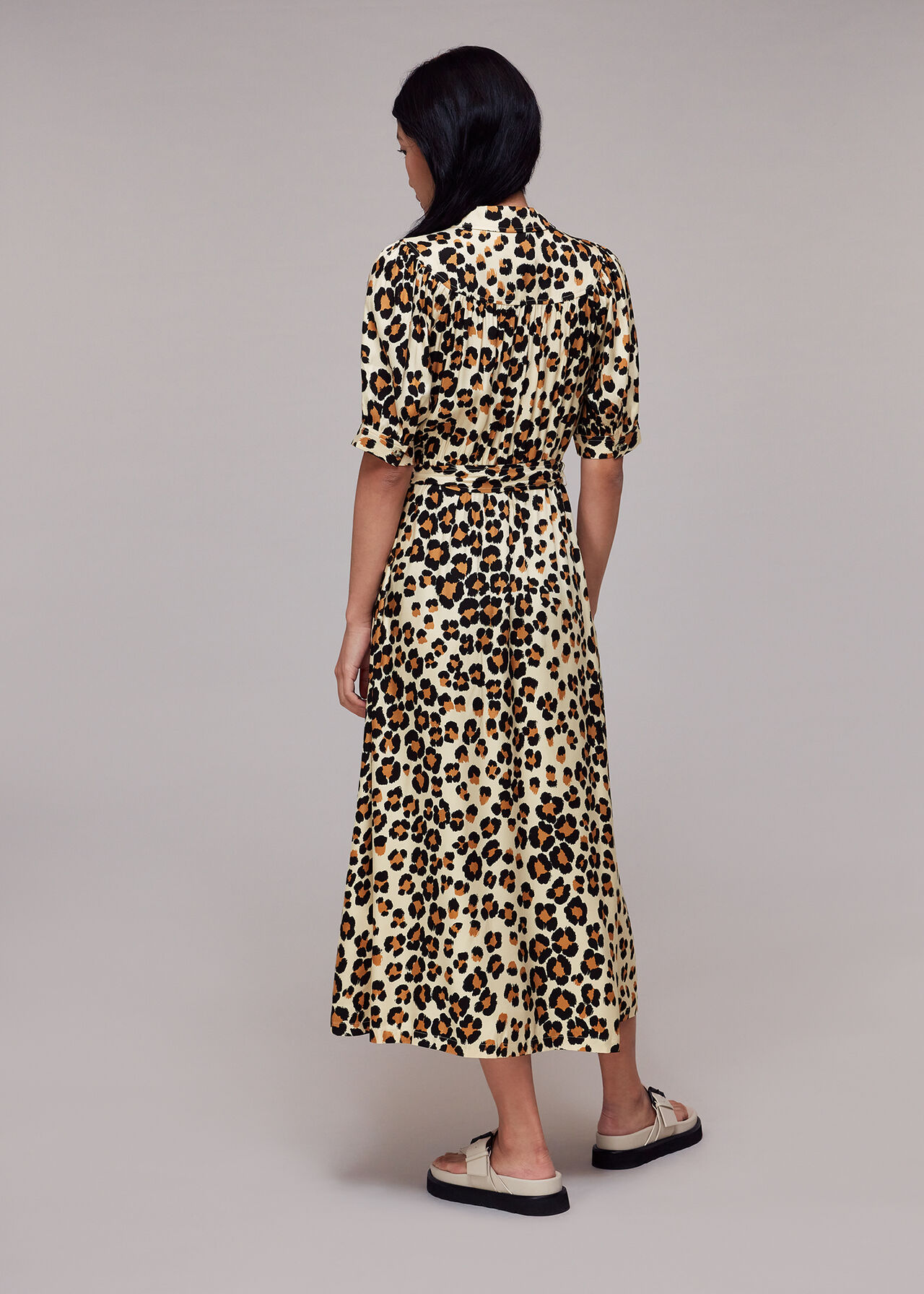 Painted Leopard Midi Dress