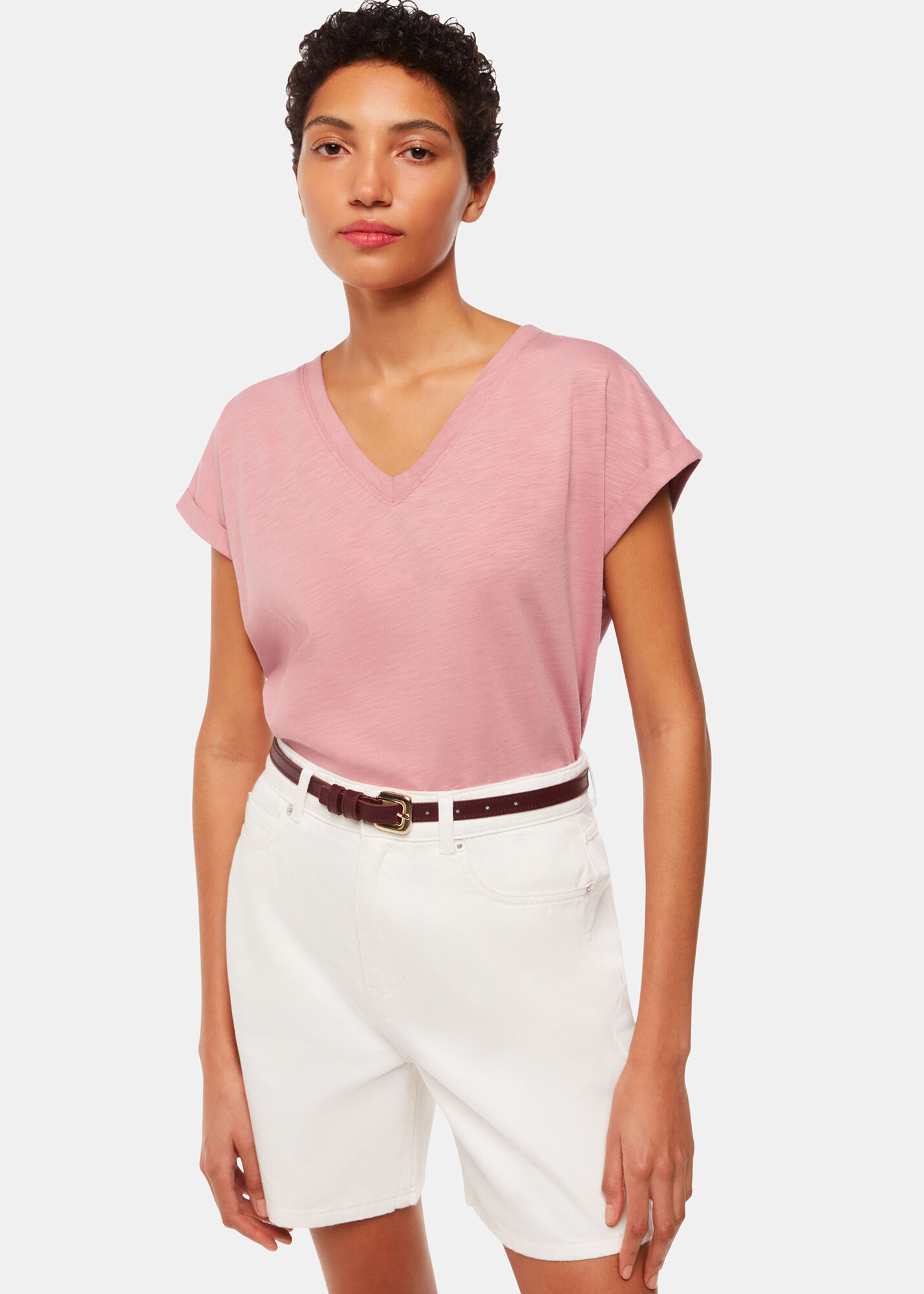 Cap sleeve v neck t shirt online