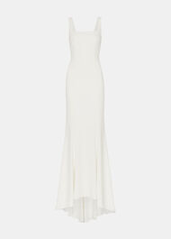 Mia Square Neck Wedding Dress Ivory